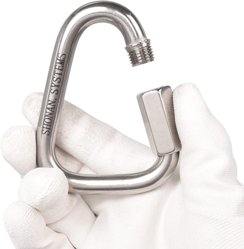 Shonan.Systems SHONAN Delta Quick Link, Large Stainless Steel 3.5 Inch Triangle Quick Links Heavy Duty Triangle Carabiners Marine Grade, 1 Pack, 2300 Lbs Capacity - Image 3
